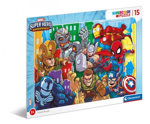 Puzzle dla dzieci Clementoni z 15 elementów - Superbohaterowie MarvelaIVET.PL - Modna odzież