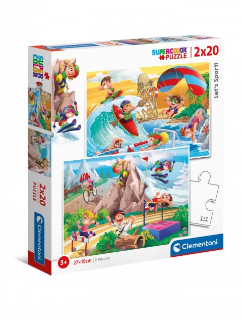 Puzzle dla dzieci Clementoni z 2 x 20 elementów - Czas na sportIVET.PL - Modna odzież
