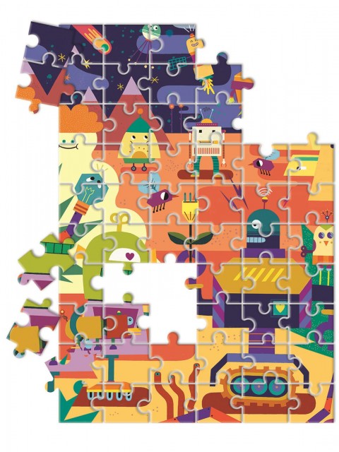 Puzzle do układania Clementoni z 60 elementów - Kolorowe robotyIVET.PL - Modna odzież