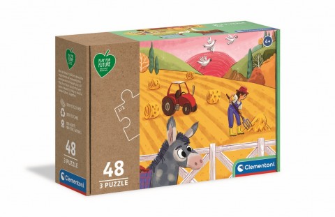 Puzzle dla dzieci Clementoni z 3 x 48 elementów - Na poluIVET.PL - Modna odzież