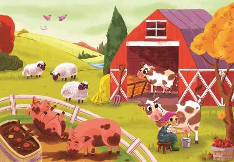 Puzzle dla dzieci Clementoni z 3 x 48 elementów - Na poluIVET.PL - Modna odzież
