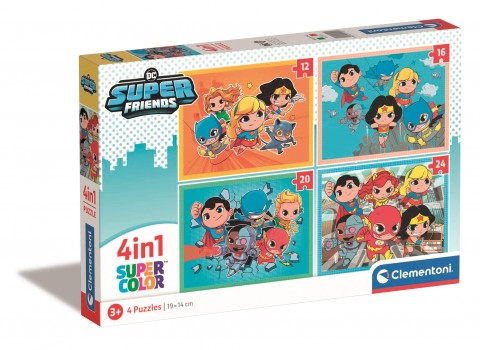 Puzzle dla dzieci Clementoni 4 w 1 - Super przyjacieleIVET.PL - Modna odzież