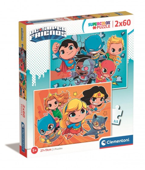 Puzzle dla dzieci Clementoni z 2 x 60 elementów - Super PrzyjacieleIVET.PL - Modna odzież