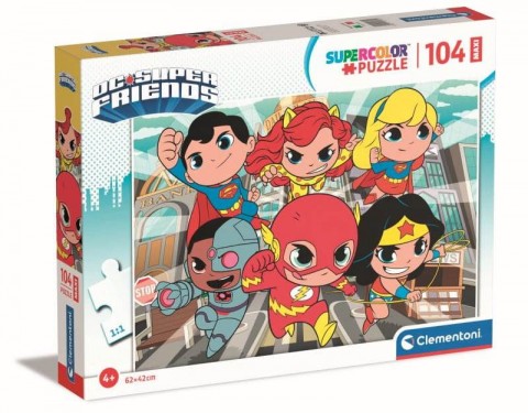 Puzzle dla dzieci Clementoni maxi 104 elementy - Super Przyjaciele (wariant 1)IVET.PL - Modna odzież