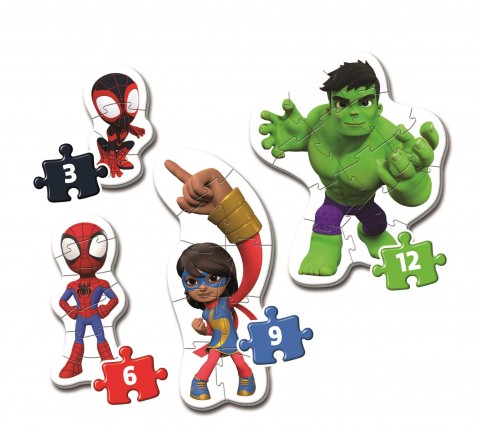 Puzzle dla dzieci Clementoni 4 w 1 - Spidey i jego niesamowici przyjacieleIVET.PL - Modna odzież