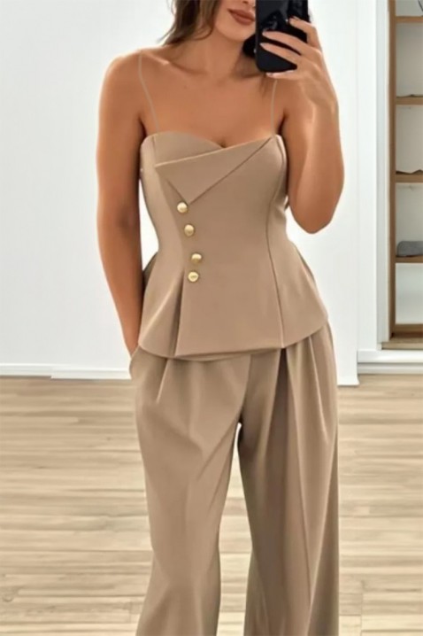 Top VERLONVA BEIGE, Kolor :  beżowy, IVET.PL - Modna odzież
