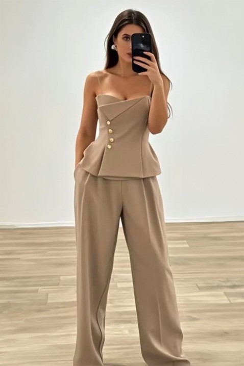 Top VERLONVA BEIGE, Kolor :  beżowy, IVET.PL - Modna odzież