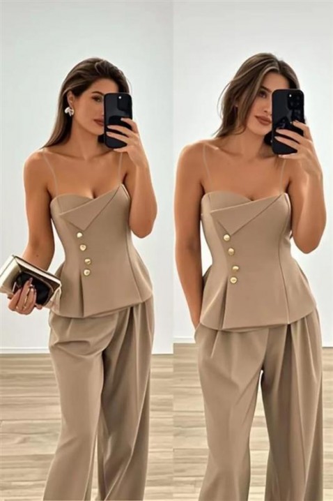 Top VERLONVA BEIGE, Kolor :  beżowy, IVET.PL - Modna odzież