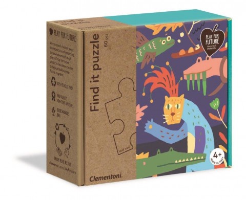 Puzzle dla dzieci Clementoni Find it z 60 maxi częściami i 33 kartami - LatoIVET.PL - Modna odzież