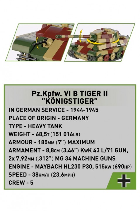 COBI Czołg Tiger II 
