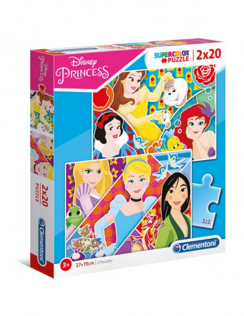 Puzzle dla dzieci Clementoni z 2 x 20 elementów - KsiężniczkiIVET.PL - Modna odzież