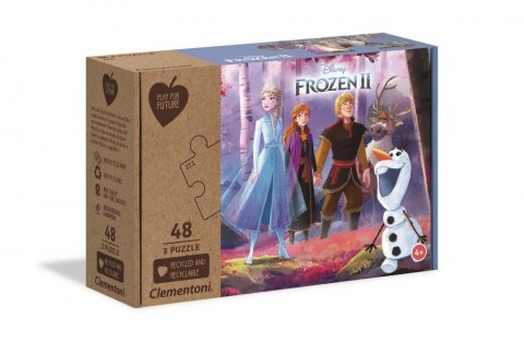 Puzzle dla dzieci Clementoni z 3 x 48 części - Kraina Lodu 2IVET.PL - Modna odzież