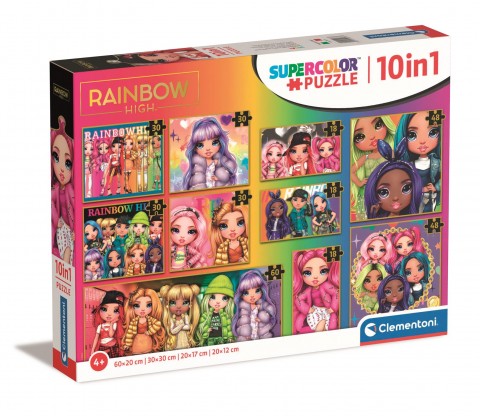 Puzzle dla dzieci Clementoni 10 w 1 - Rainbow HighIVET.PL - Modna odzież