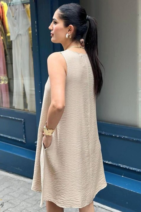 Sukienka PURLEVA BEIGE, Kolor :  beżowy, IVET.PL - Modna odzież