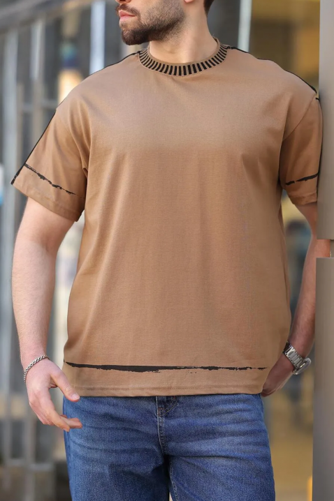 Koszulka MERVORZO BEIGE, Kolor :  beżowy, IVET.PL - Modna odzież