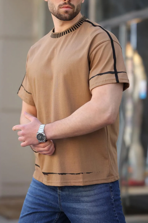 Koszulka MERVORZO BEIGE, Kolor :  beżowy, IVET.PL - Modna odzież