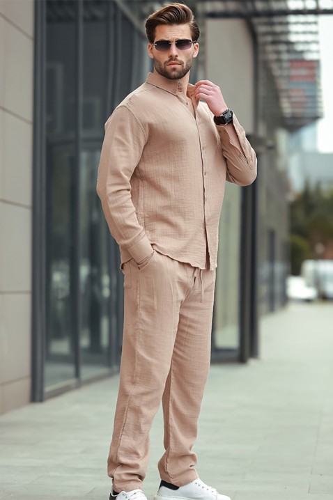 Koszula MIRVOLZO BEIGE, Kolor :  beżowy, IVET.PL - Modna odzież
