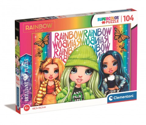 Puzzle dla dzieci Clementoni z 104 części - Rainbow HighIVET.PL - Modna odzież