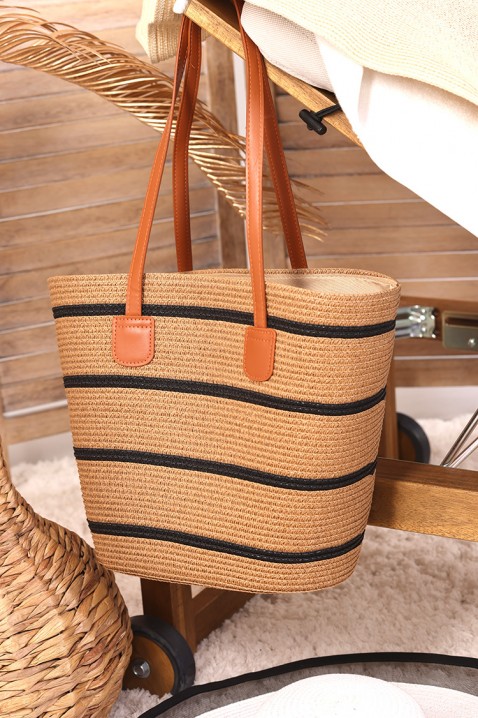 Torba GOZEPA STRIPES, Kolor : bezowy z czarnym, IVET.PL - Modna odzież