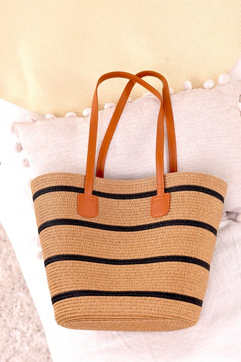 Torba GOZEPA STRIPES, Kolor : bezowy z czarnym, IVET.PL - Modna odzież