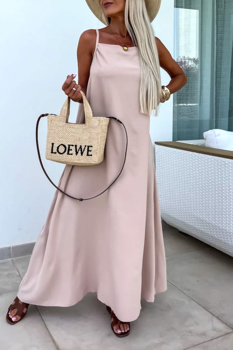 Sukienka COLORINA BEIGE, Kolor :  beżowy, IVET.PL - Modna odzież