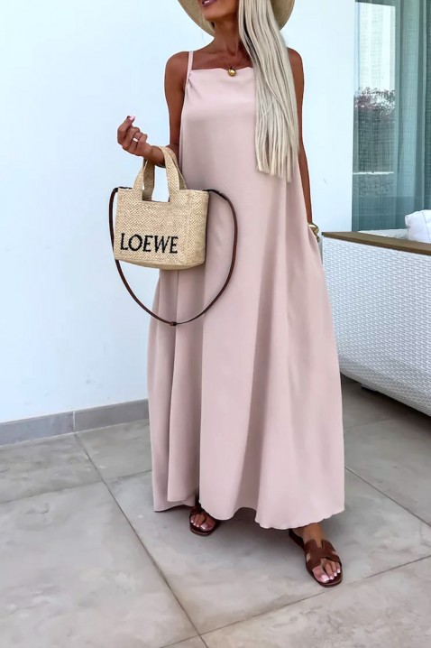 Sukienka COLORINA BEIGE, Kolor :  beżowy, IVET.PL - Modna odzież