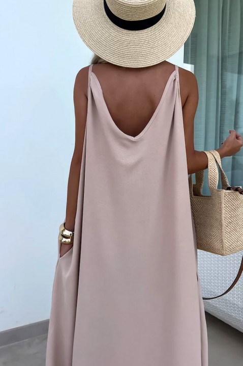 Sukienka COLORINA BEIGE, Kolor :  beżowy, IVET.PL - Modna odzież