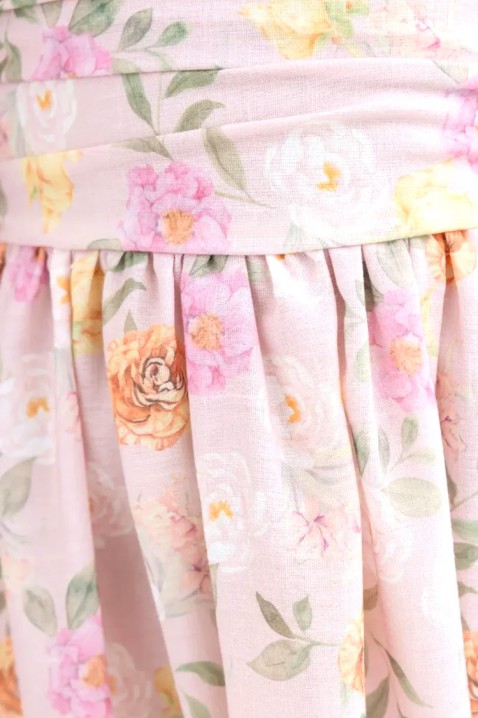 Sukienka FLORELE PINK, Kolor : różowy, IVET.PL - Modna odzież