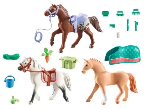 Zestaw z figurkami Horses 71356 3 konie z siodłamiIVET.PL - Modna odzież