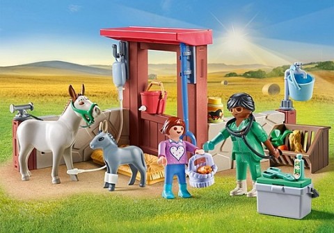 Zestaw figurek Country 71471 Weterynarz z osiołkamiIVET.PL - Modna odzież