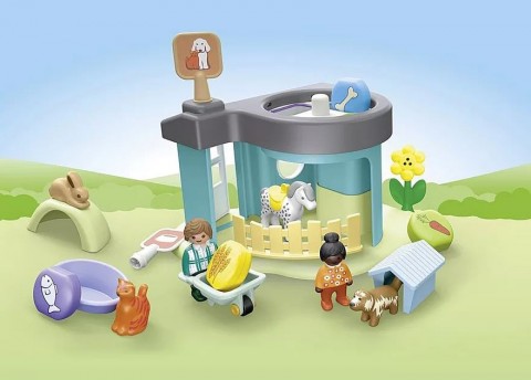 Zestaw z figurkami Junior 71690 Hotel dla zwierząt z dozownikiem pokarmuIVET.PL - Modna odzież