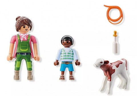 Zestaw z figurkami Duo Pack 71803 Gospodyni wiejska z dzieckiem i cielakiemIVET.PL - Modna odzież