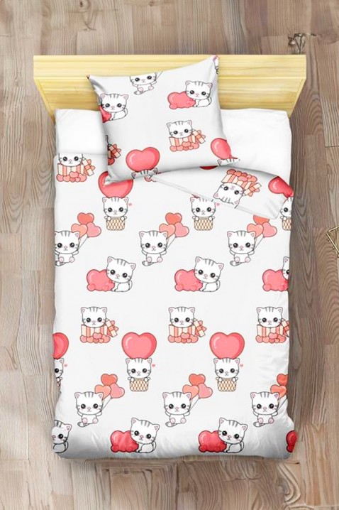 Komplet pościeli DREXY 140x200 cm bawełna, Kolor : biały, IVET.PL - Modna odzież