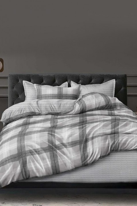 Komplet pościeli RELORGA 200x220 cm bawełna - 4 elementy, Kolor : szary, IVET.PL - Modna odzież