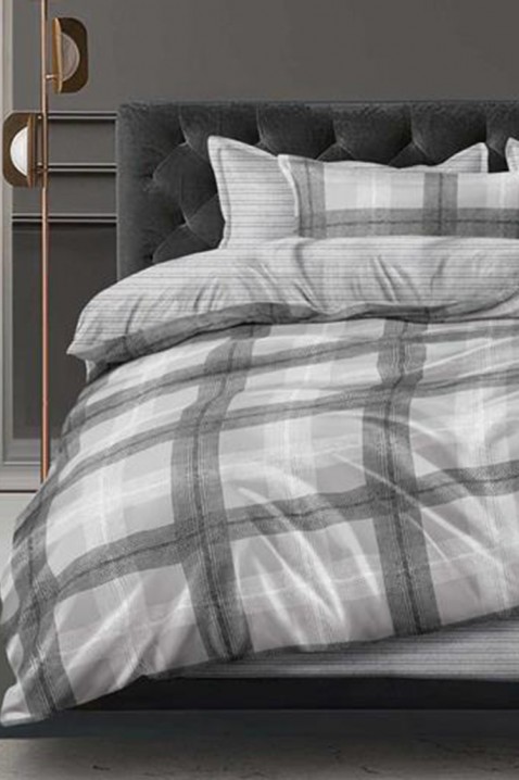 Komplet pościeli RELORGA 200x220 cm bawełna - 4 elementy, Kolor : szary, IVET.PL - Modna odzież