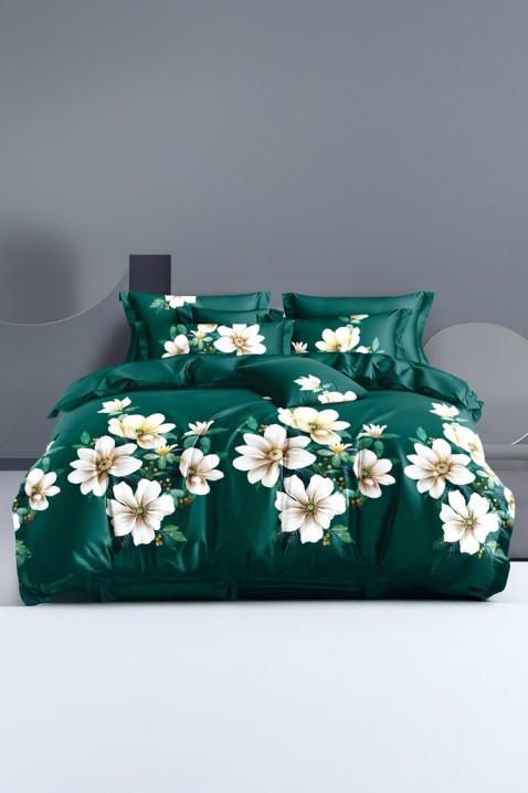 Komplet pościeli FIONEDRA 200x220 cm bawełna - 4 elementy, Kolor : zielony, IVET.PL - Modna odzież