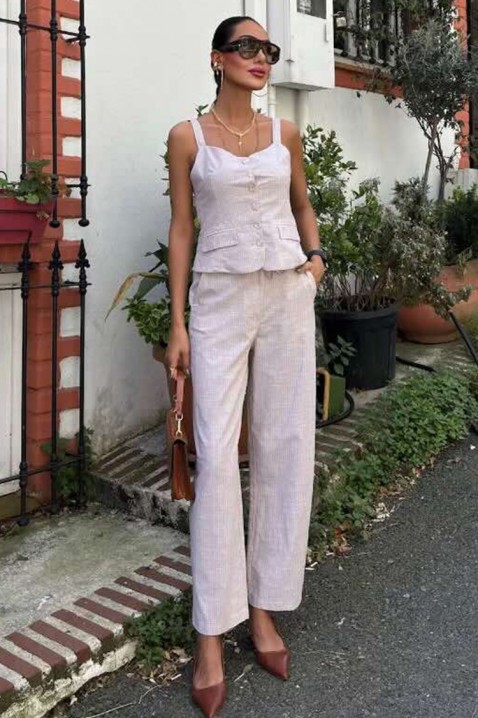 Komplet SELONO BEIGE, Kolor :  beżowy, IVET.PL - Modna odzież