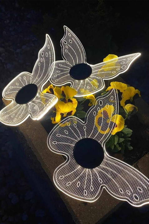 Lampa solarna w kształcie motyla ZORMEFO, Kolor : biały, IVET.PL - Modna odzież