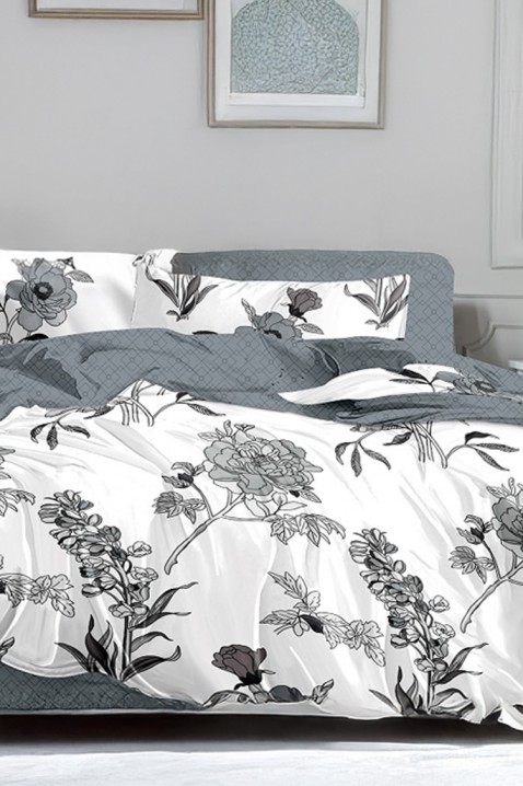 Komplet pościeli ZIOSELA 200x220 cm bawełna - 4 elementy, Kolor : szary, IVET.PL - Modna odzież