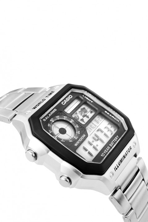 Męski zegarek CASIO AE-1200WHD-1AVDF, Kolor : srebrny, IVET.PL - Modna odzież