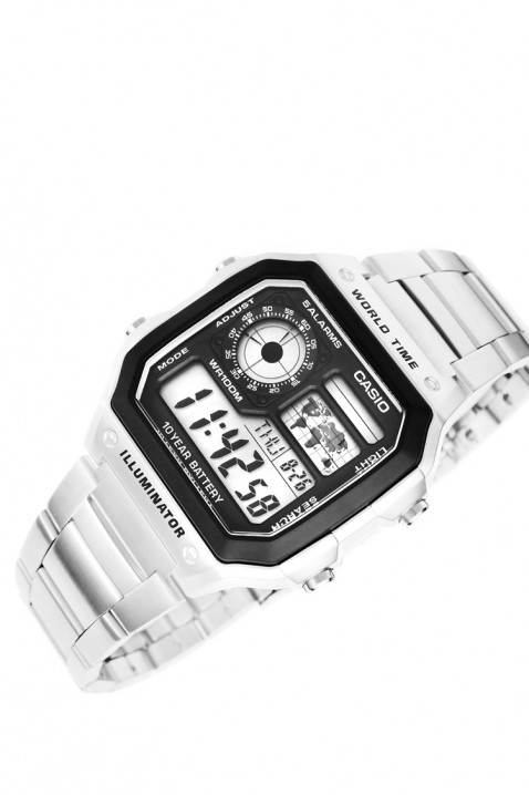 Męski zegarek CASIO AE-1200WHD-1AVDF, Kolor : srebrny, IVET.PL - Modna odzież