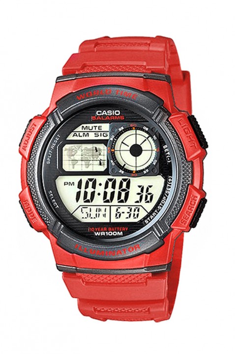 Zegarek męski CASIO AE-1000W-4AVDF, Kolor : czerwony, IVET.PL - Modna odzież