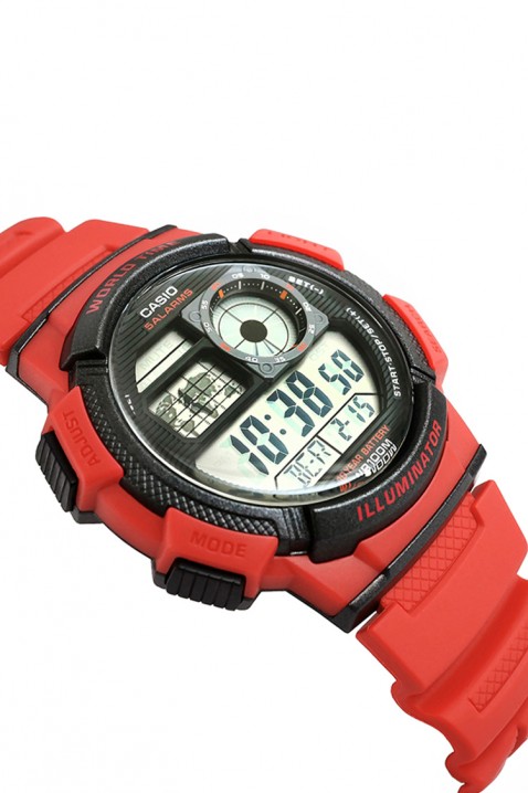 Zegarek męski CASIO AE-1000W-4AVDF, Kolor : czerwony, IVET.PL - Modna odzież