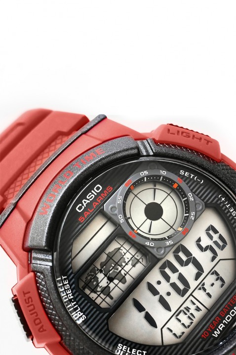 Zegarek męski CASIO AE-1000W-4AVDF, Kolor : czerwony, IVET.PL - Modna odzież