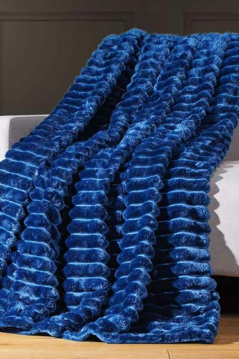 Koc DIMFELDA BLUE 160x200 cm, Kolor : chabrowy, IVET.PL - Modna odzież