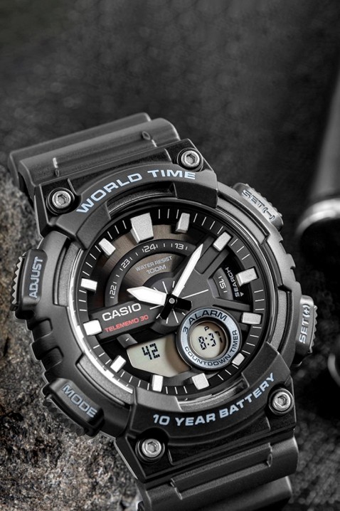 Zegarek męski CASIO AEQ-110W-1AVDF, Kolor : czarny, IVET.PL - Modna odzież
