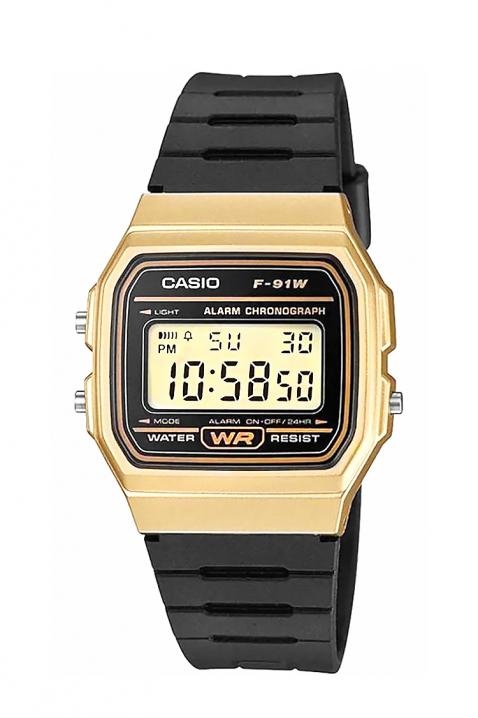 Zegarek CASIO F-91WM-9ADF, Kolor : czarny ze złotym, IVET.PL - Modna odzież