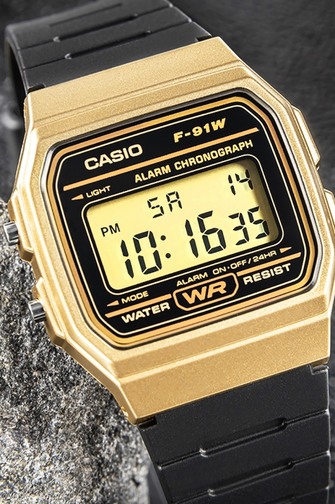 Zegarek CASIO F-91WM-9ADF, Kolor : czarny ze złotym, IVET.PL - Modna odzież