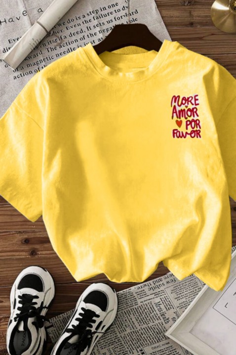 Koszulka AMORE YELLOW, Kolor : żółty, IVET.PL - Modna odzież