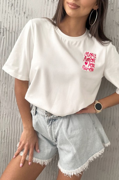 Koszulka AMORE WHITE, Kolor : biały, IVET.PL - Modna odzież